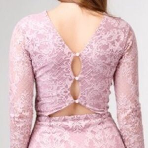 For love & lemons Pink lace potpourri dress